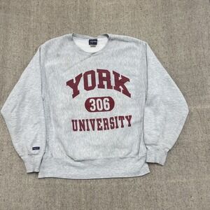 Vintage York University sweatshirt mens large gray 1990s JAnsport USA